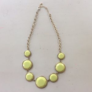 Lime green and gold bauble necklace!
